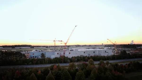 Construction of Microsoft Azure data center campus, known as IAD01-1 and IAD01-2, on Oct. 19, 2024, in Leesburg, Va.