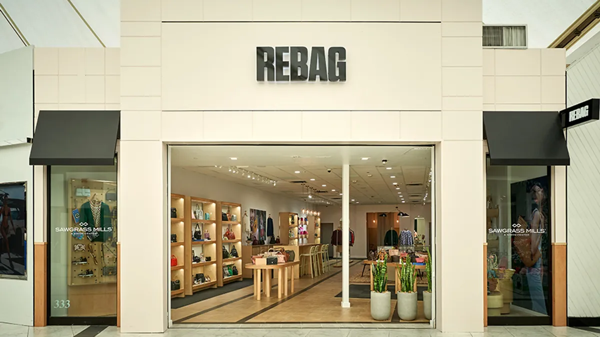 A Rebag storefront in Sawgrass Mills.