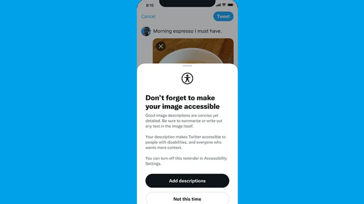 Twitter alt text prompts