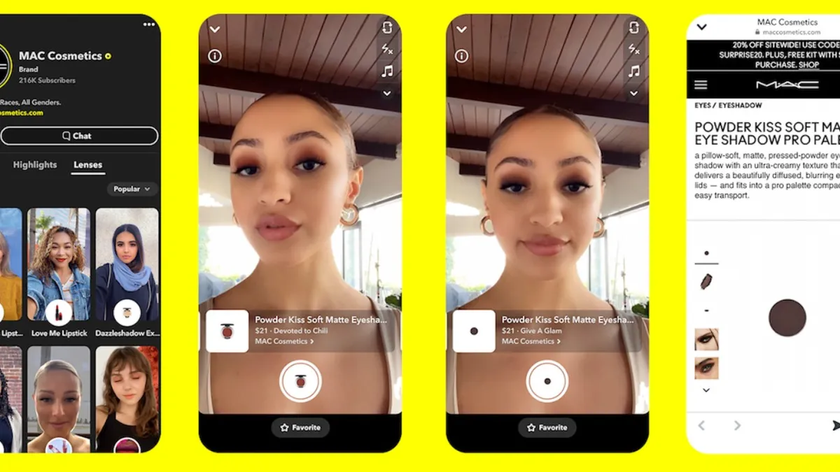 MAC Cosmetics test Snapchat AR