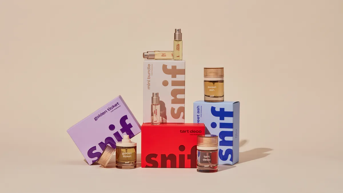 An assortment of Snif fragrances