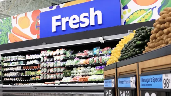 A grocery display at a Walmart Supercenter in Cypress, Texas.