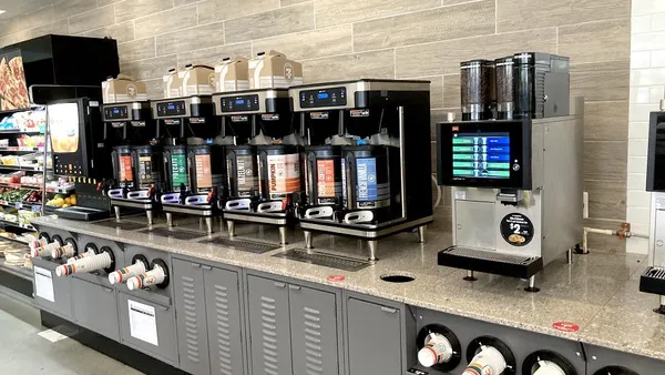 A photo of the upgraded coffee service in a 7-Eleven in Laurel, MD.