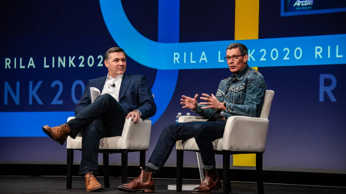 Levis CEO Chip Bergh (right) at RILA conference