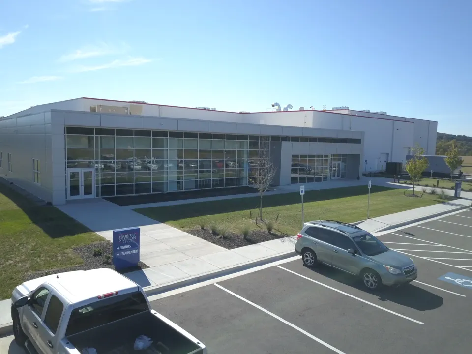 A photo of the exterior of a commissary facility