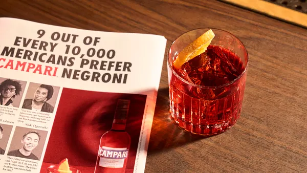 A Campari Negroni and a classic print ad