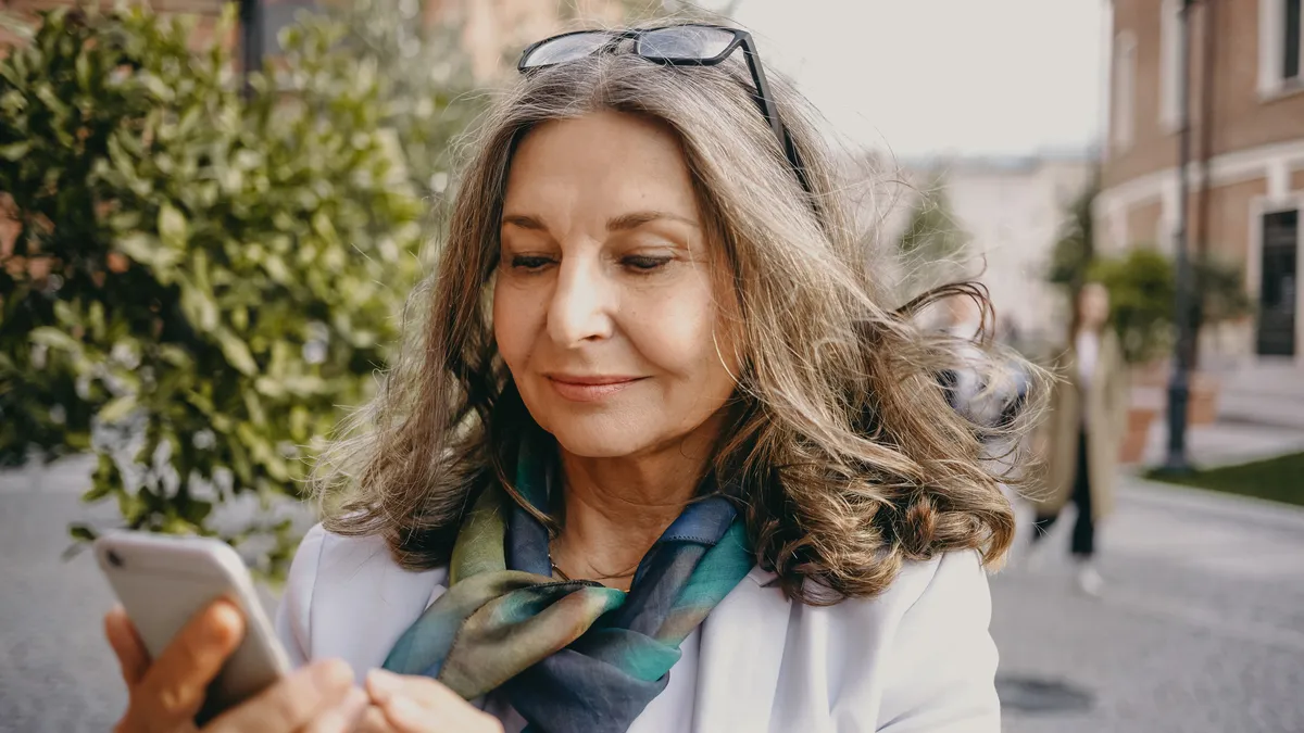 Women looking at phone