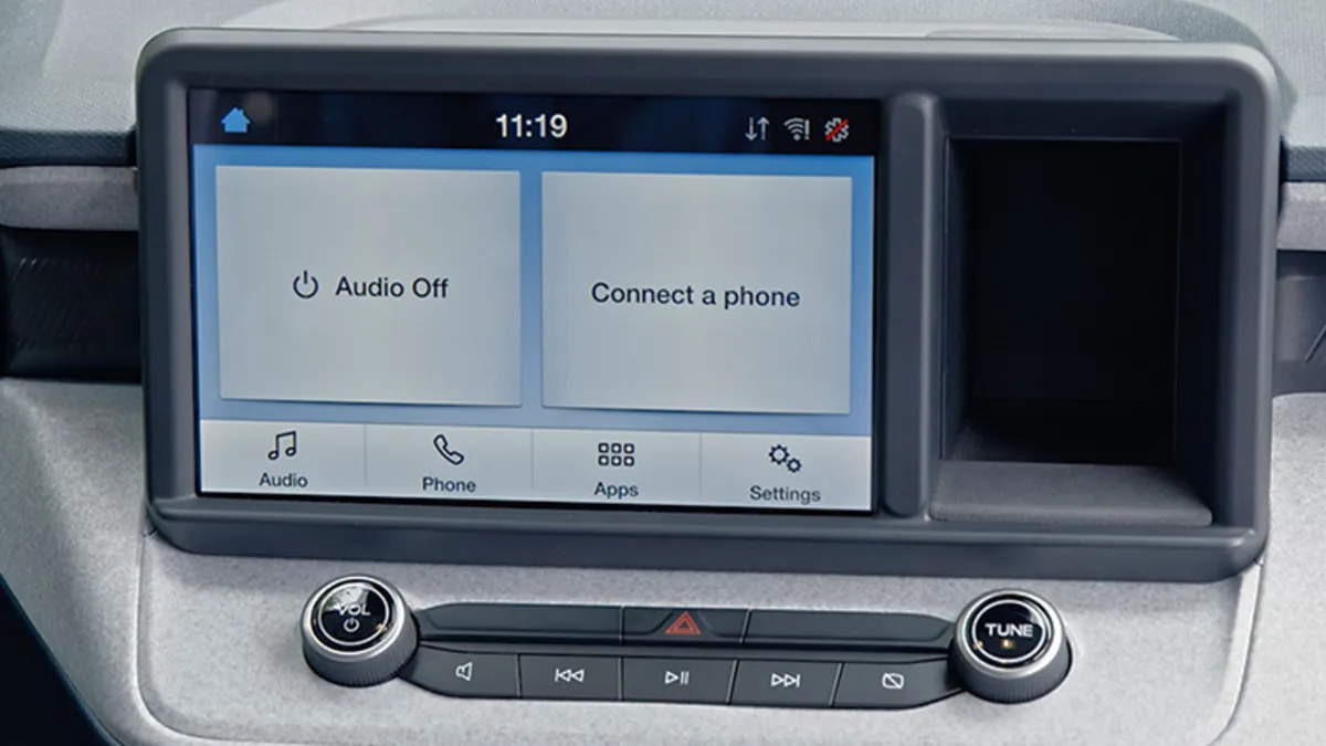 The infotainment display of the 2022 Ford Maverick.