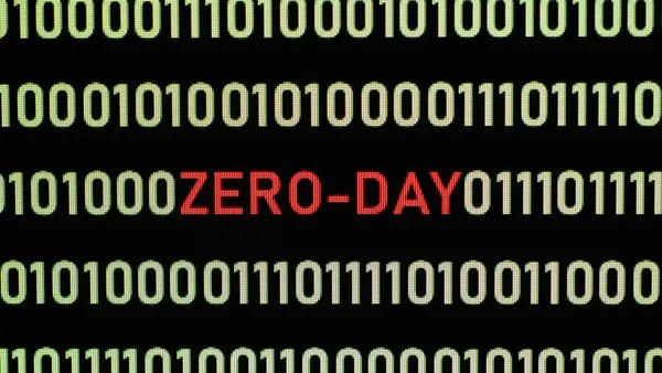 words zero day highlighted in code