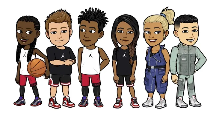 Snapchat Bitmoji characters
