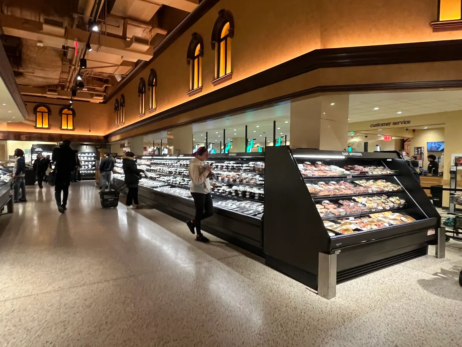 Interior of a grocery store.