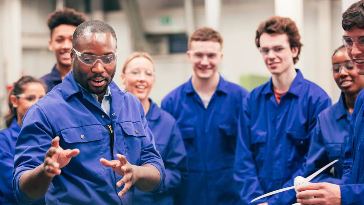 Training workforce in factory