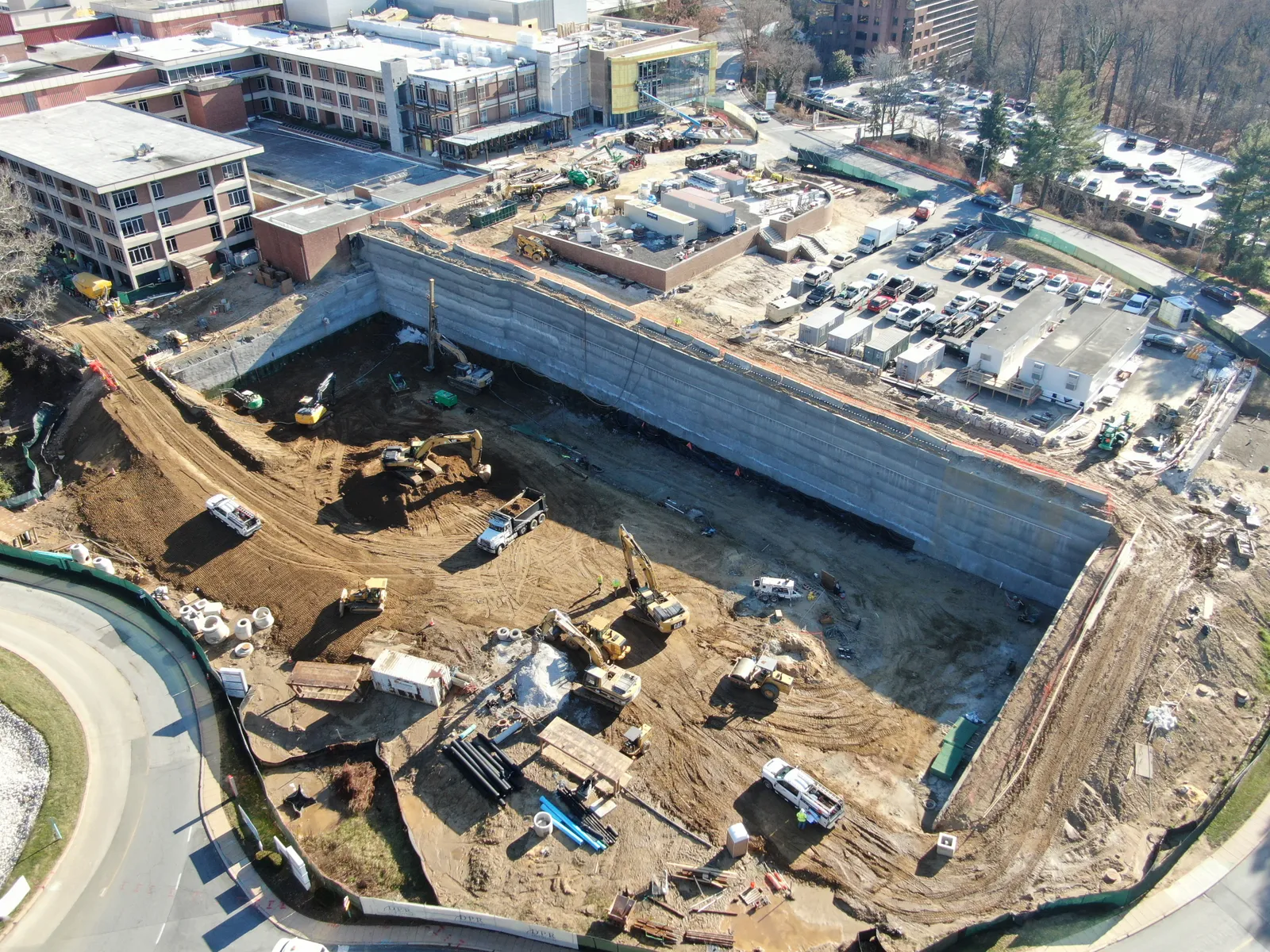 DPR completed support of excavation construction, allowing the Berman Pavilion project to begin.