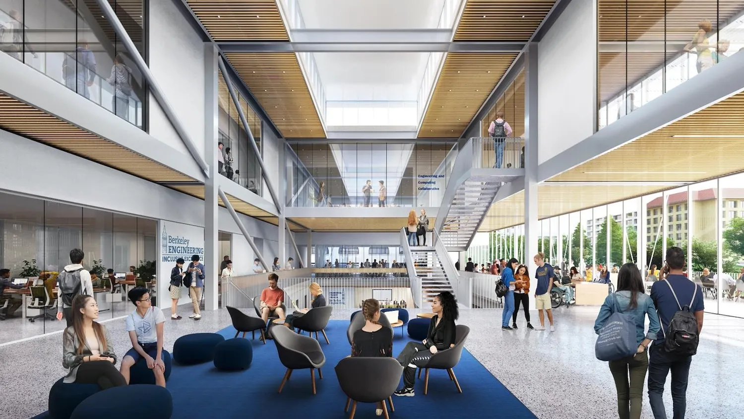 An interior view of the engineering center.