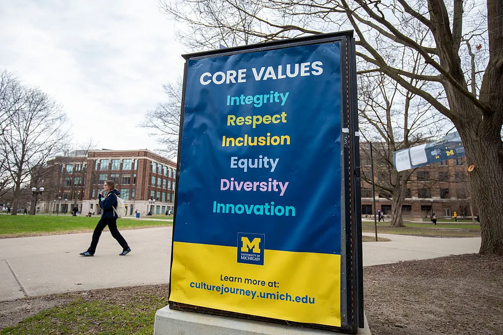DEI sign at University of Michigan