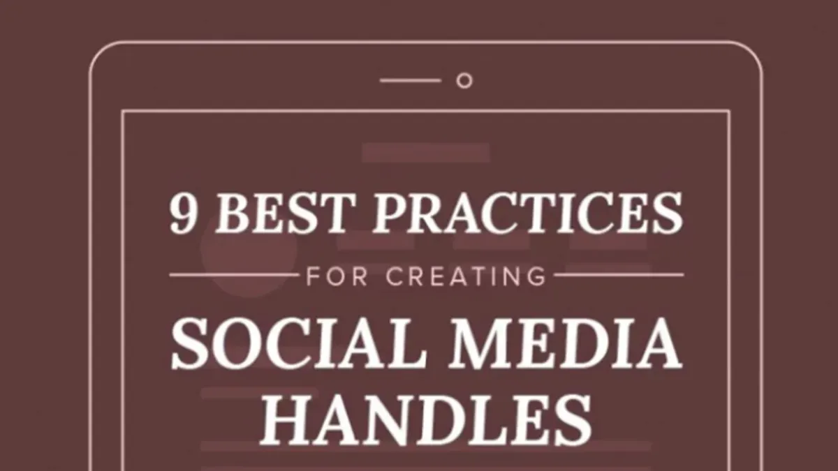 Social media handles infographic