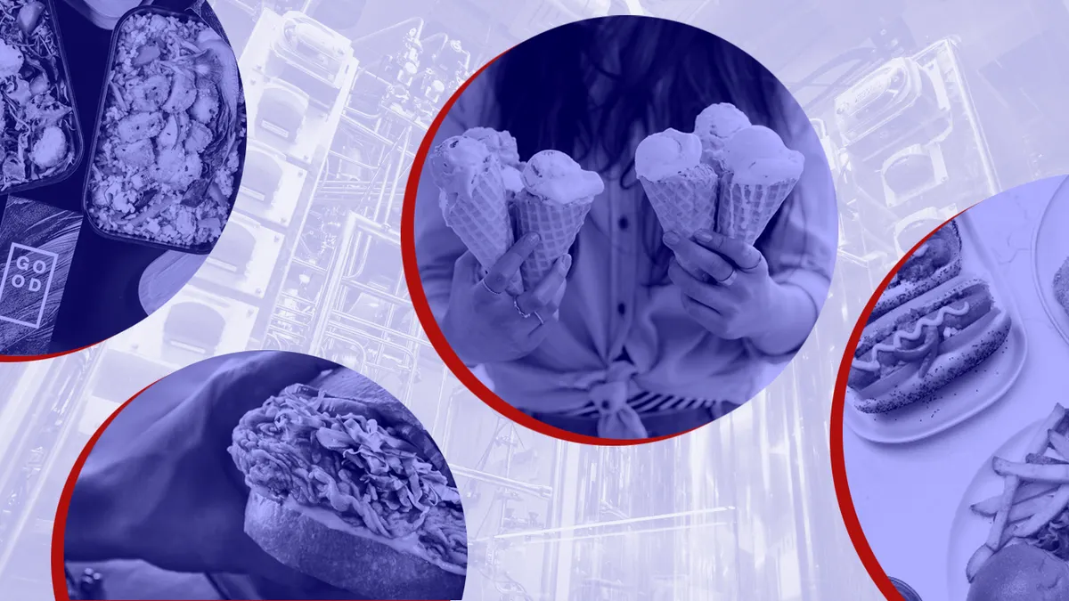 custom header for story about language of food tech