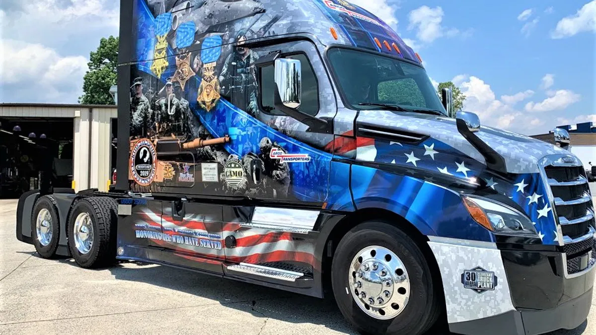 The Cargo Transporters "Ride of Pride" truck to honor veterans