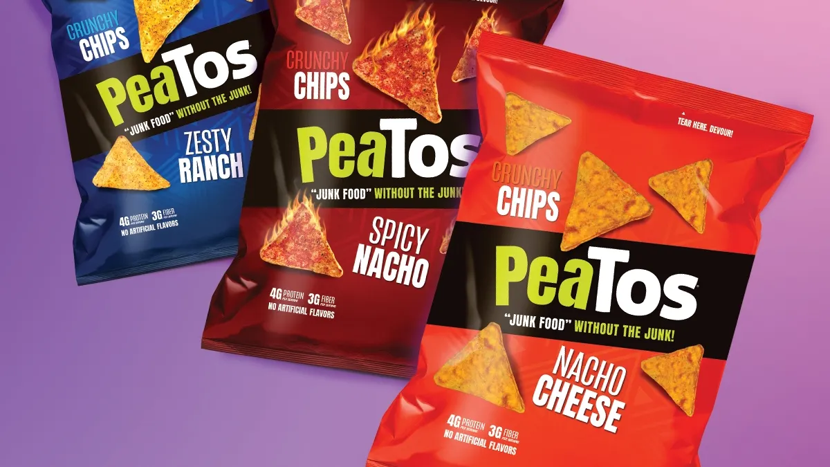PeaTos' Tortilla Crunchy Chips, launched in July 2021, directly target Frito-Lay's Doritos.