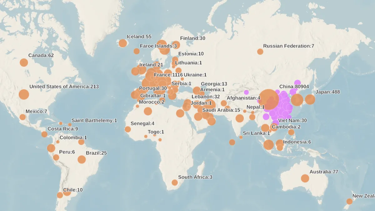 Map of impact