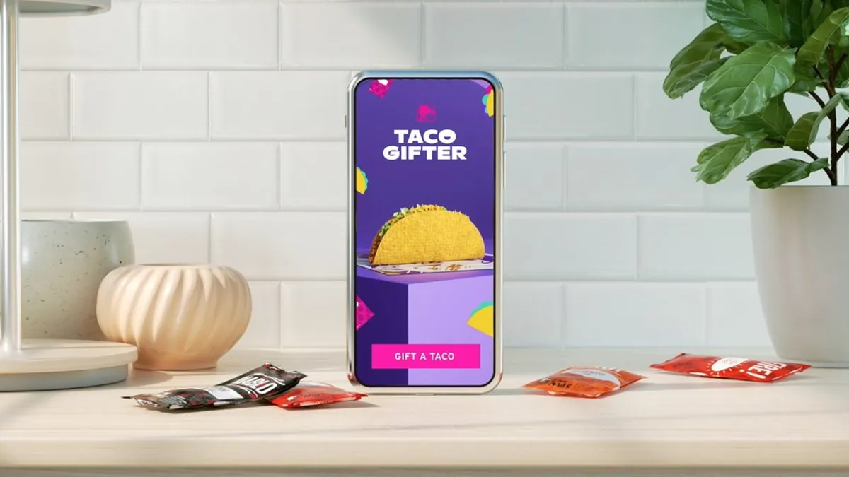 Taco Bell's Taco Gifter retrieved by Marketing Dive on Oct. 1, 2020