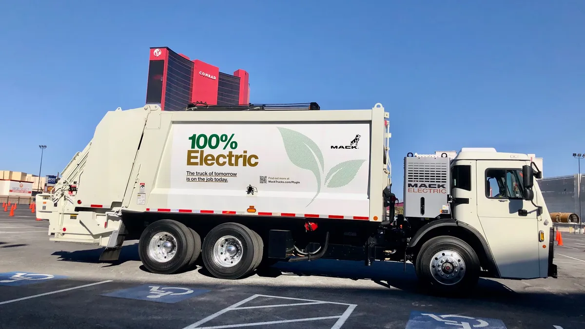 Mack LR Electric on display at WasteExpo 2022