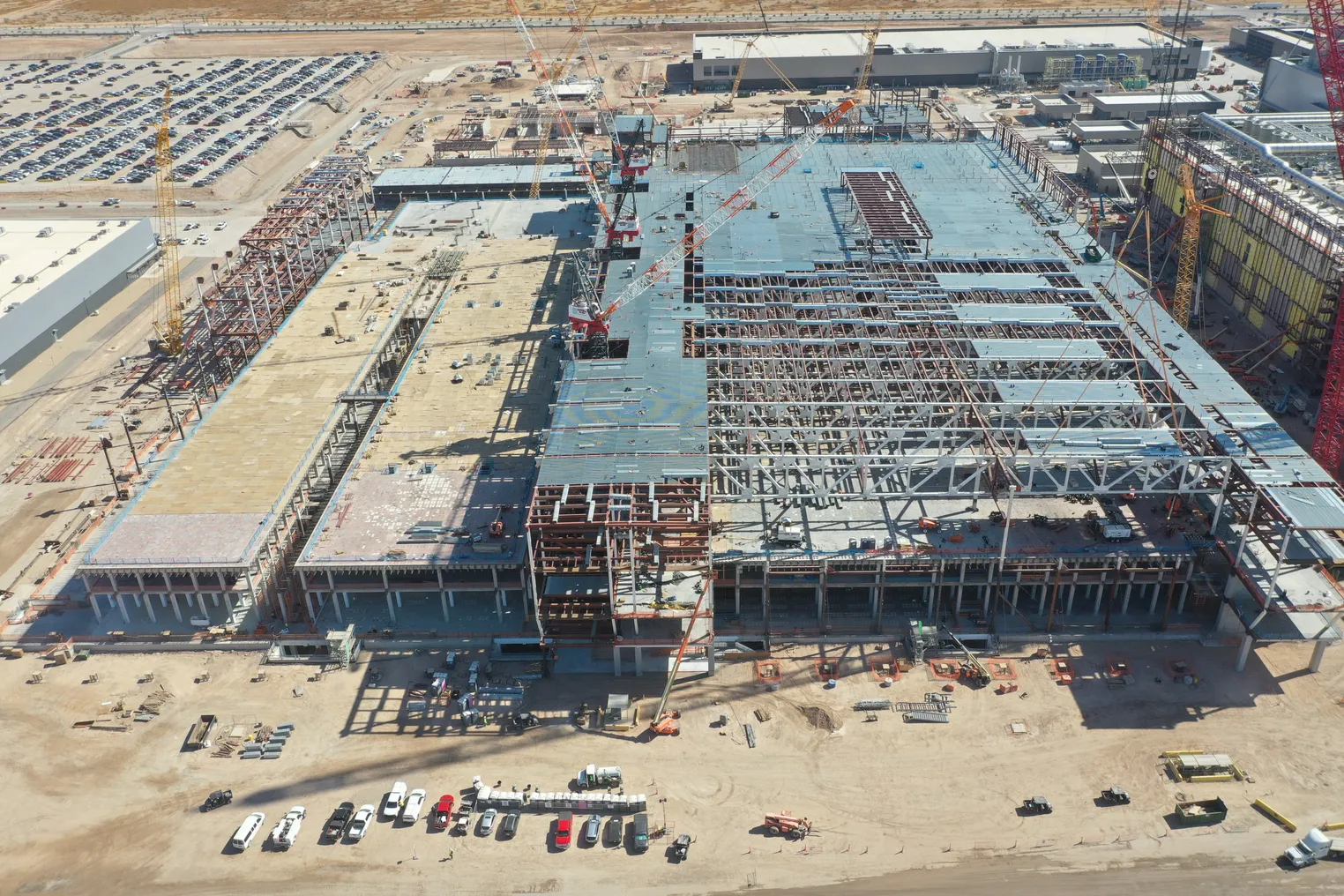 Aerial shot of TSMC's $40 billion construction project in Phoenix, Arizona