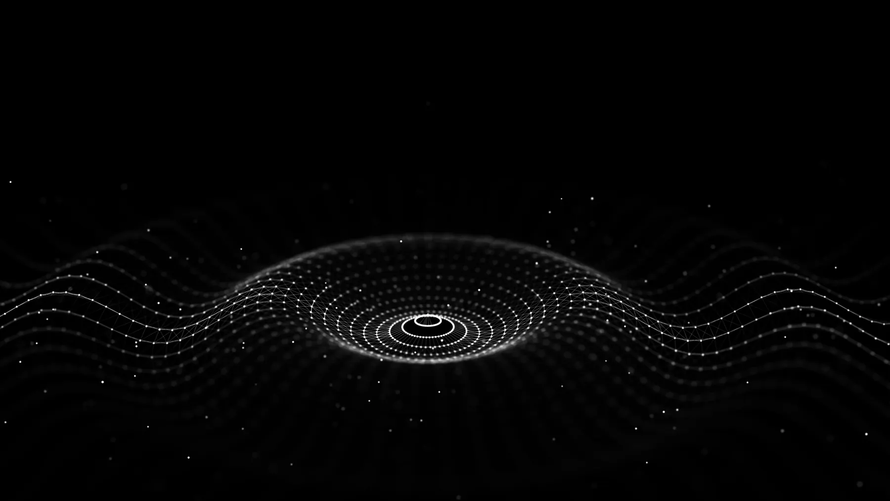 3D digital circular dynamic wave.