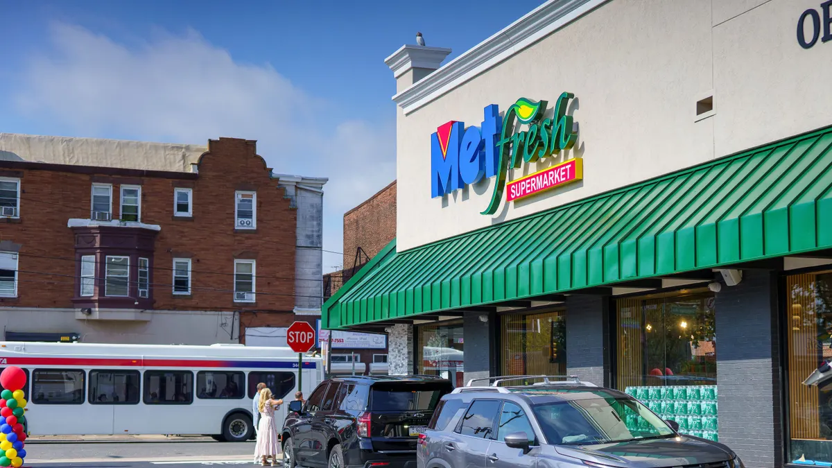Exterior of a grocery store.