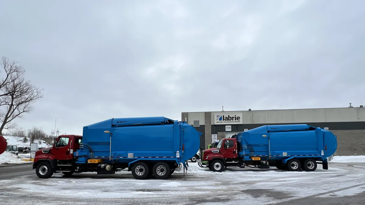 Labrie CNG vehicles in a parking lot