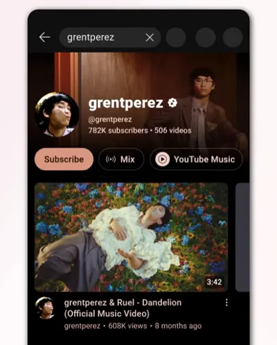 YouTube artists