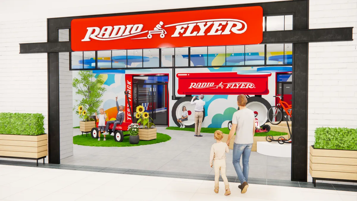 A rendering of Radio Flyer's first store located in Schaumburg, Illinois.