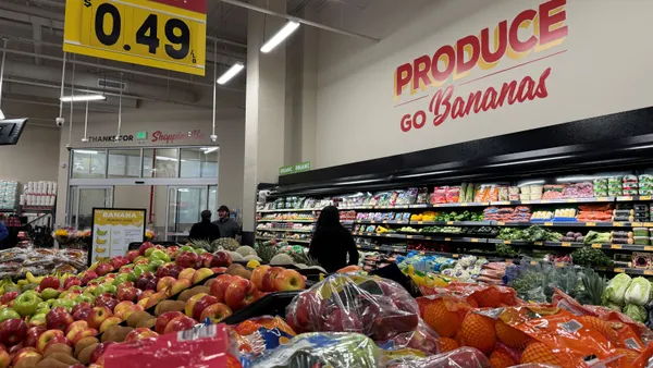Produce at a grocery store.