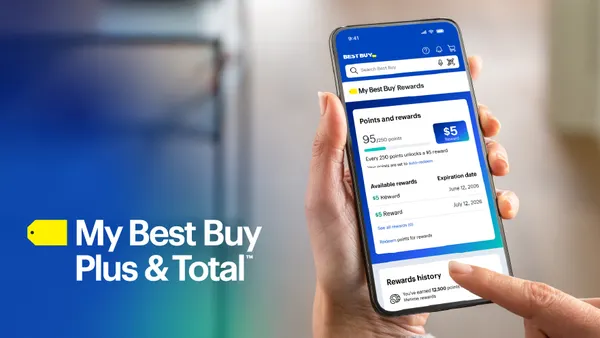 Best Buy loyalty points displayed on a phone.