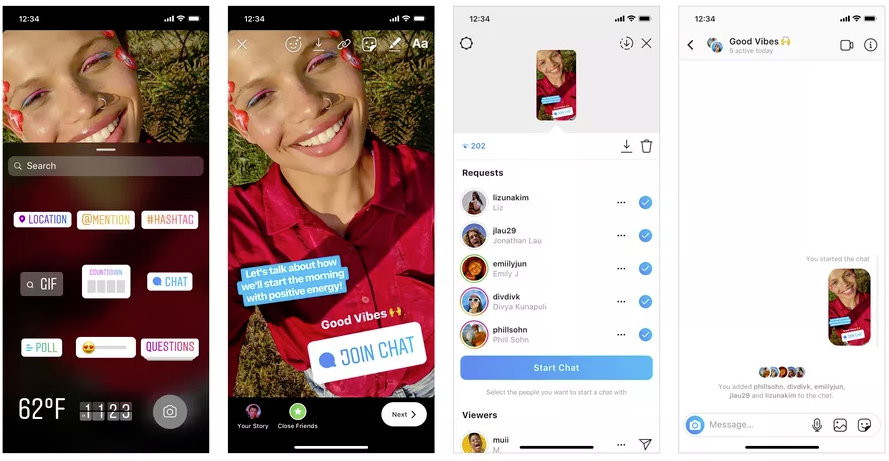 Instagram join chat sticker