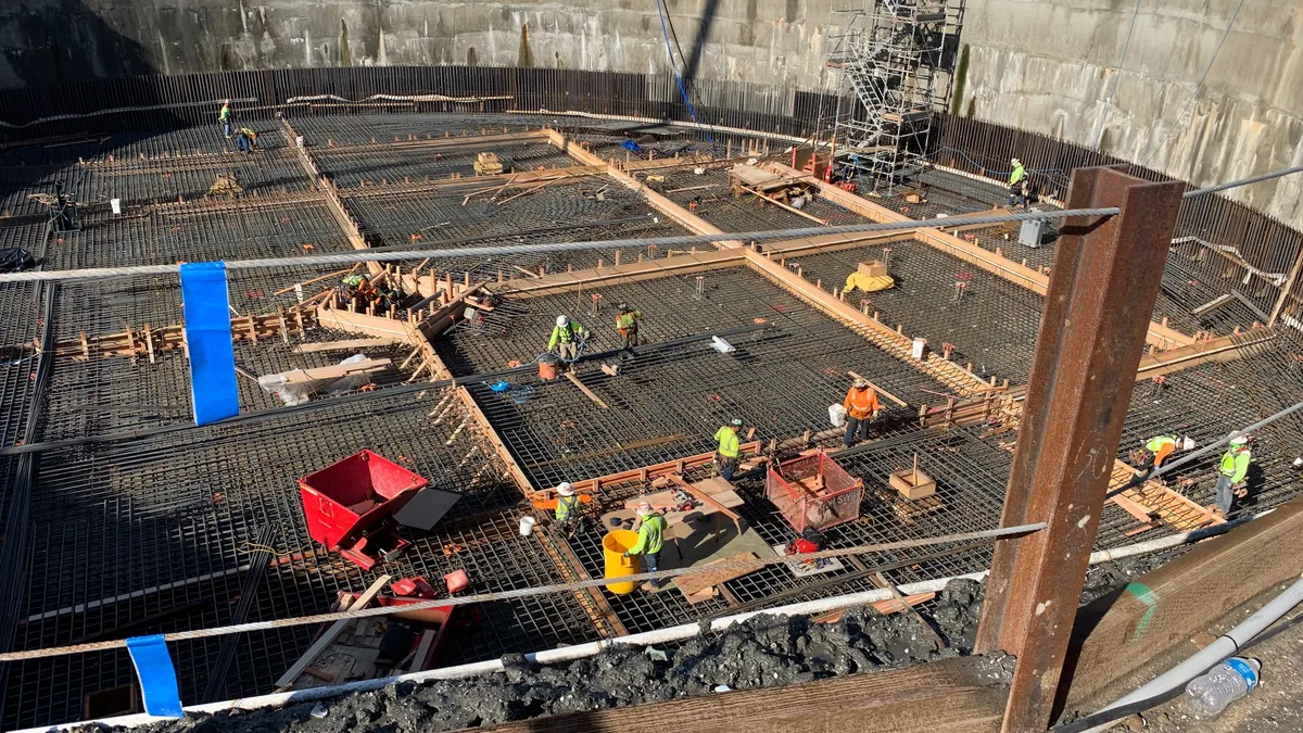 A photo of the early construction at San Diego International Airport.