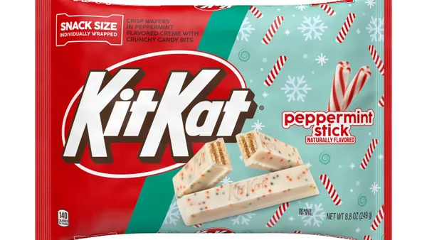 A package of KitKat Peppermint Stick candy