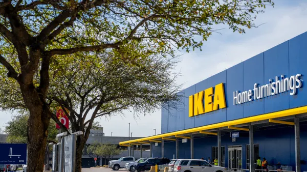 The exterior of an Ikea store