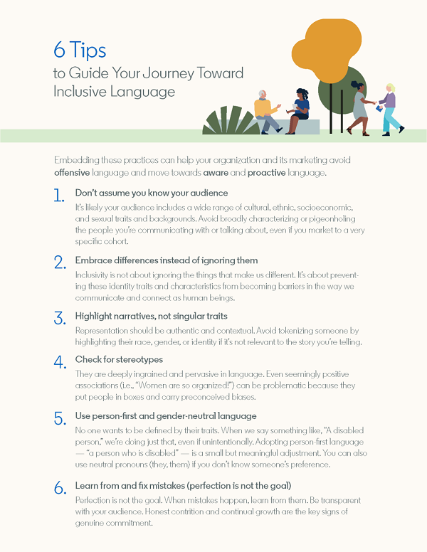 LinkedIn Inclusive Language guide