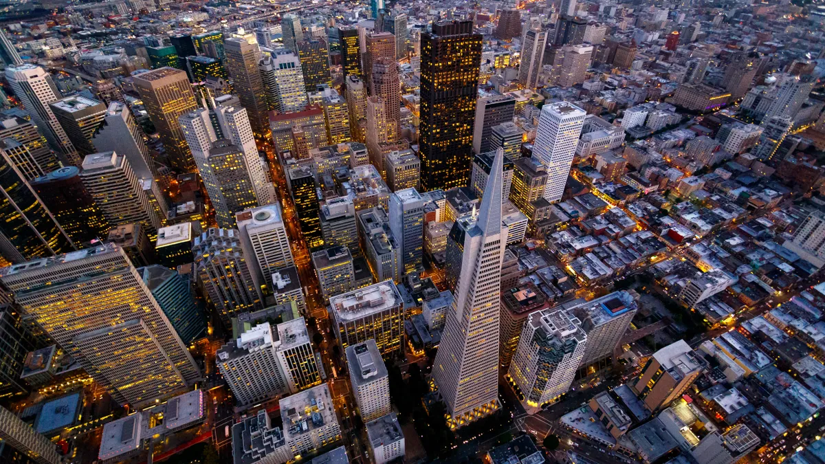 An aerial view of San Francisco