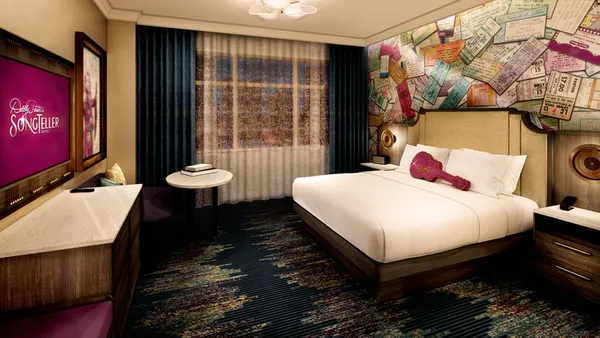 An image of a hotel room at the SongTeller Hotel