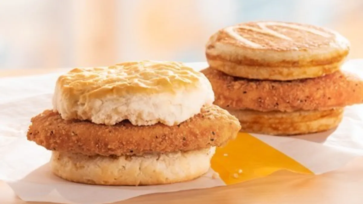 McDonald's chicken breakfast sandwiches