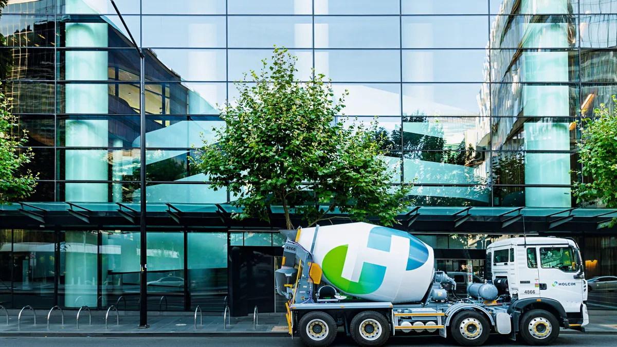 A Holcim branded truck in Melbourne, Australia.