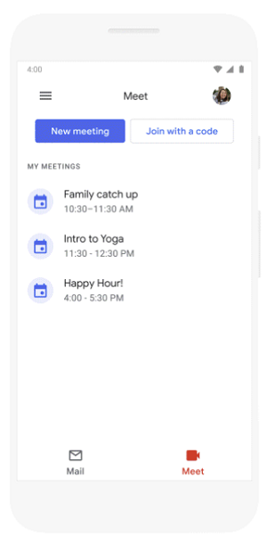 Google Meet in Gmail