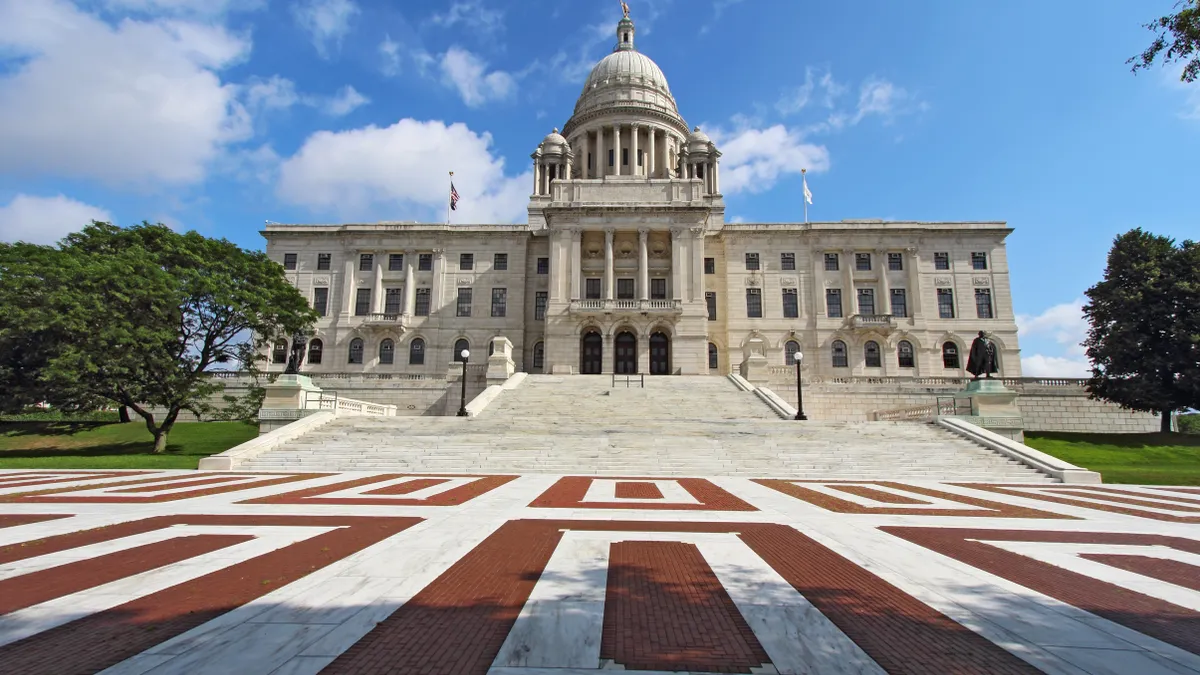 View of Rhode Island statehouse