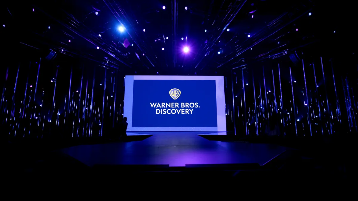 A view of the stage during the Warner Bros. Discovery Upfront 2022 show at The Theater at Madison Square Garden on May 18, 2022 in New York City.