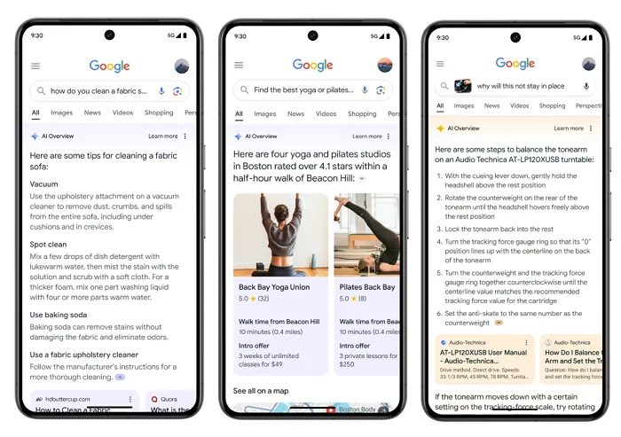 Google generative AI search