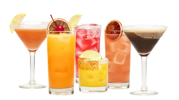 An image of six different cocktails from Walk-On's