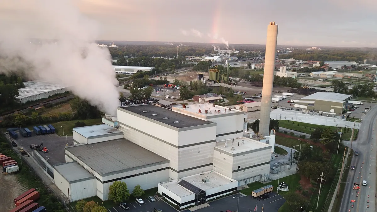 Smokestack on industrial building