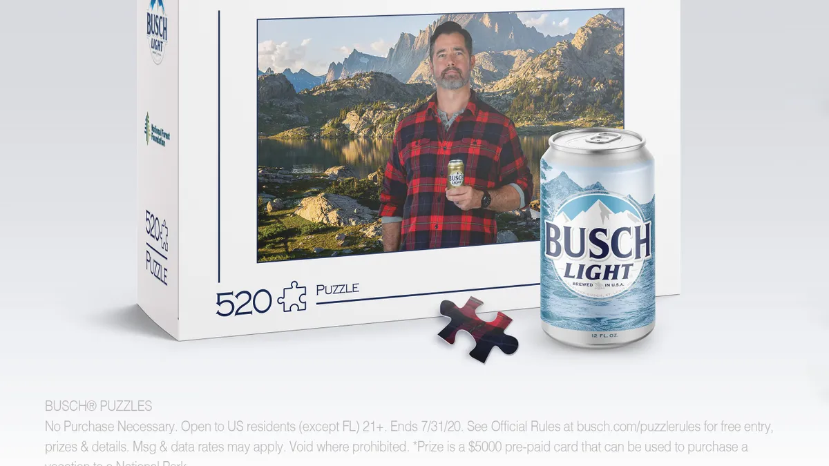 Busch Beer puts Busch Guy on a jigsaw puzzle in social media contest